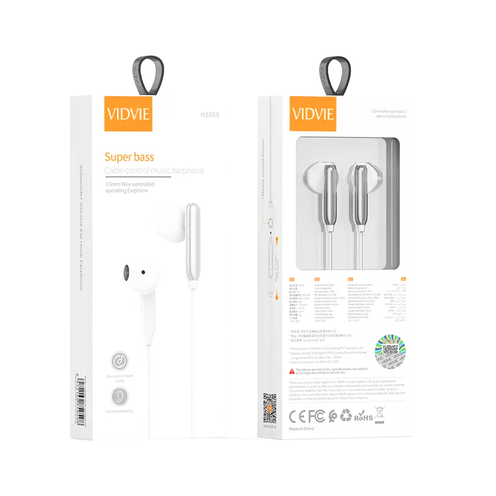 Audífonos Earphone con Control HS658 Jack 3.5mm