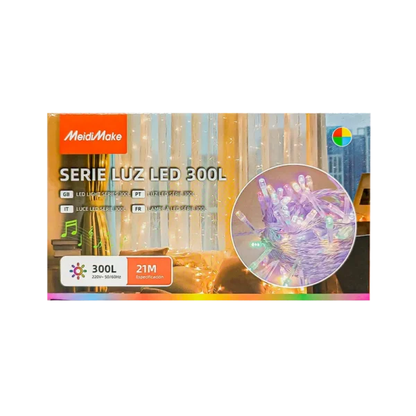 Luces Navideñas Led 300L/21m Multicolor