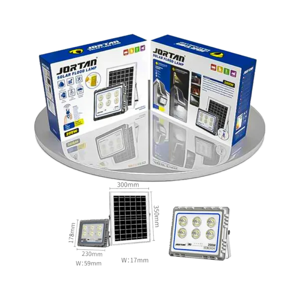 Foco Led con Panel Solar 200w Jortan