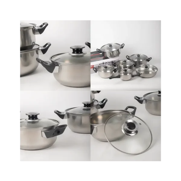 Set de Ollas de Cocina 12pcs Acero Inoxidable