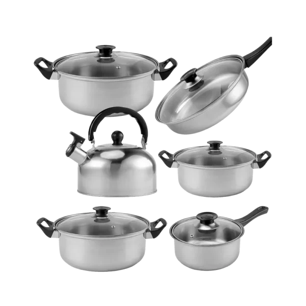 Set de Ollas de Cocina 12pcs Acero Inoxidable