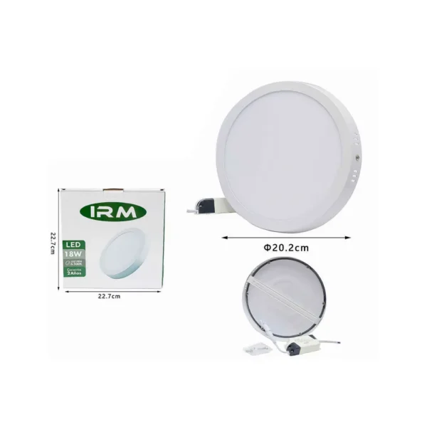 Foco Panel Led Superficie Luz Fría 18w