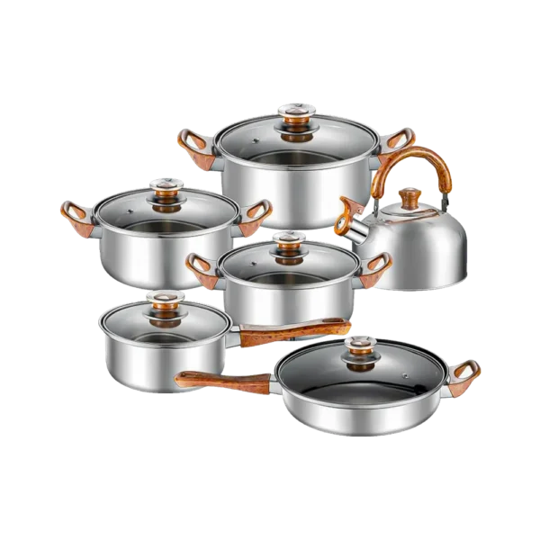 Ollas de Cocina 12 pcs Acero Inoxidable