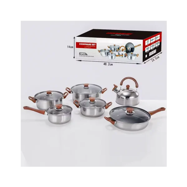 Ollas de Cocina 12 pcs Acero Inoxidable