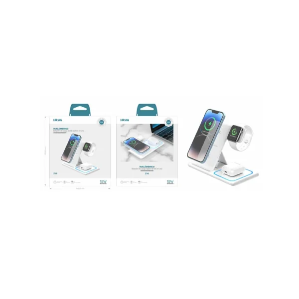 Cargador Inalámbrico Magnético 3en1 15w