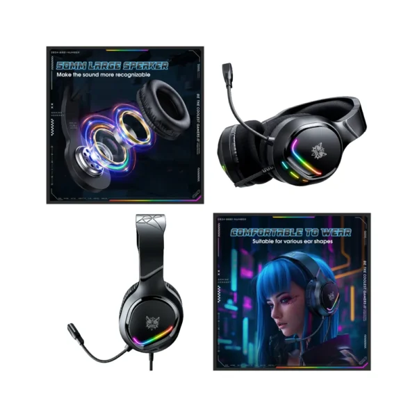 Audífonos Gamer Wired RGB X31 Onikuma