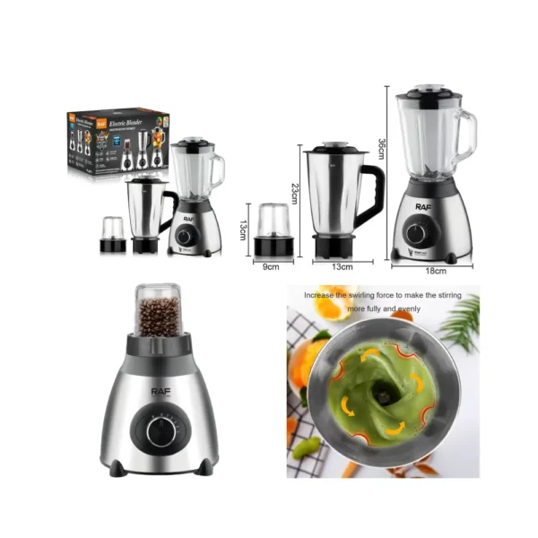 Licuadora 3 en 1 Vidrio 1.5L R.2871 RAF