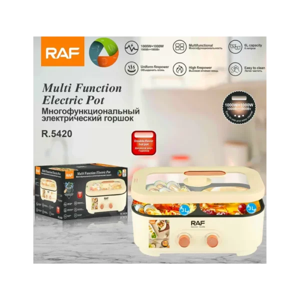 Olla eléctrica Multifunción 6L 1000w R.5420 RAF