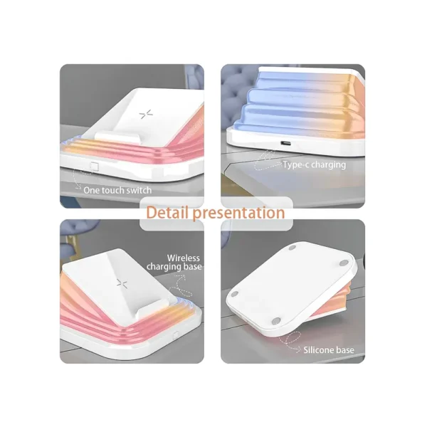 Cargador Inalámbrico Plegable RGB ML-100