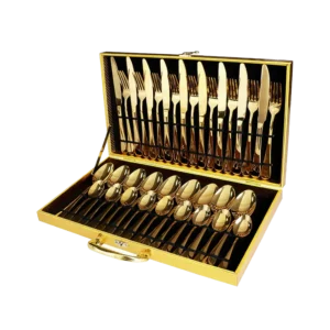 Juego de Cubiertos 24pcs Dorado
