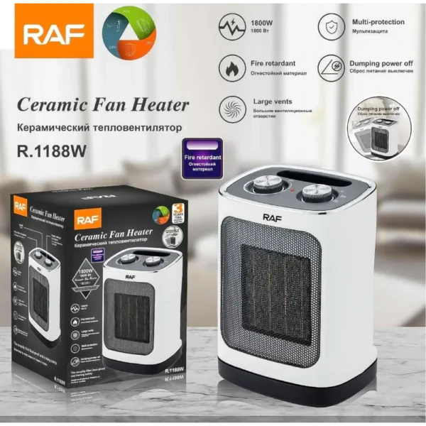 Ventilador Calefactor 1800w R.1188 RAF