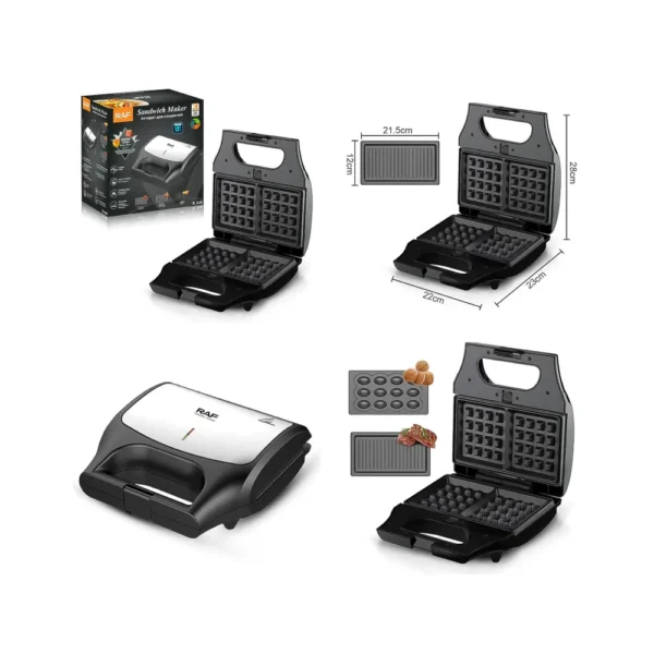 Máquina para Sándwich Parrilla 3 en 1 R.549 RAF