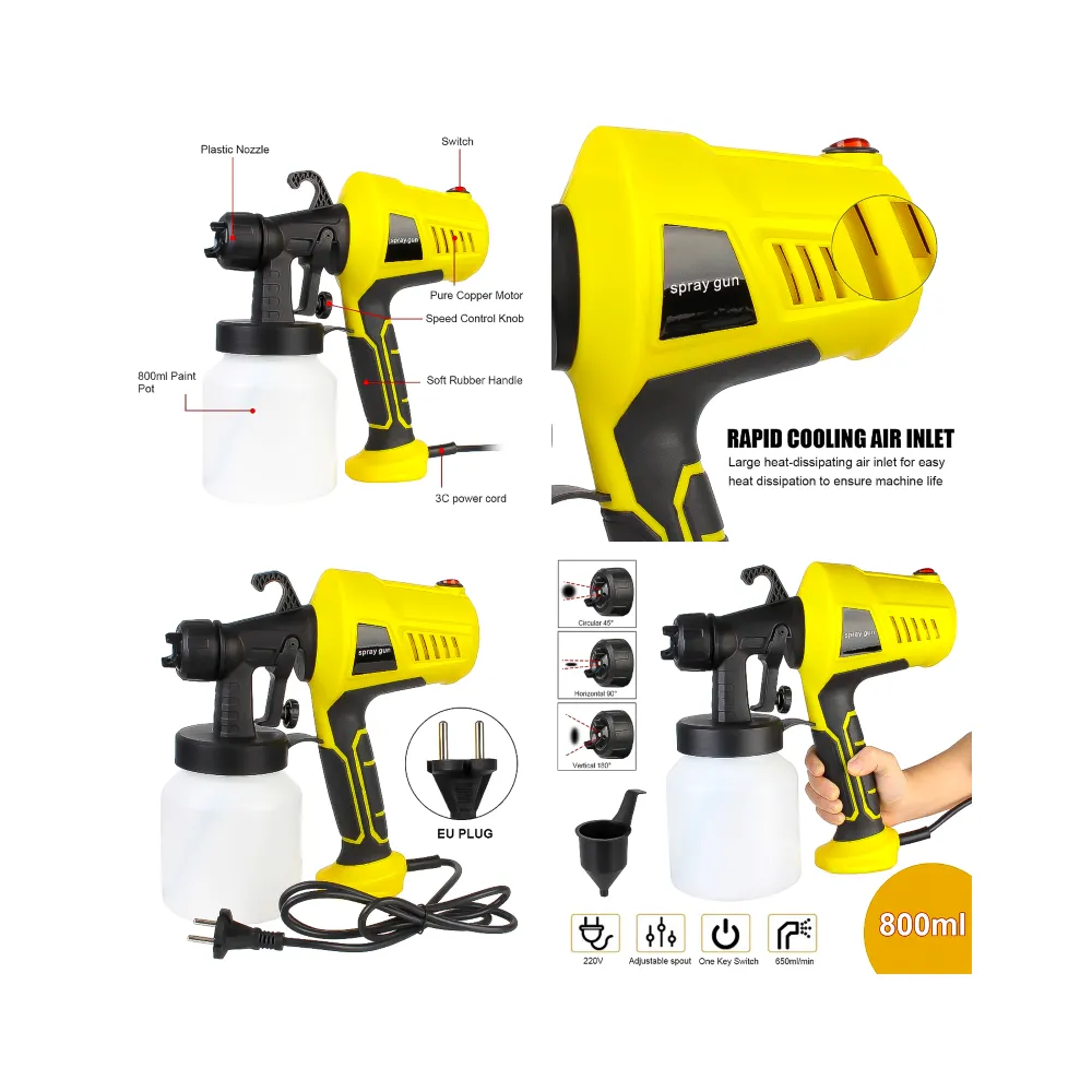 Pistola de Pintura Eléctrica 800 ml P-1820