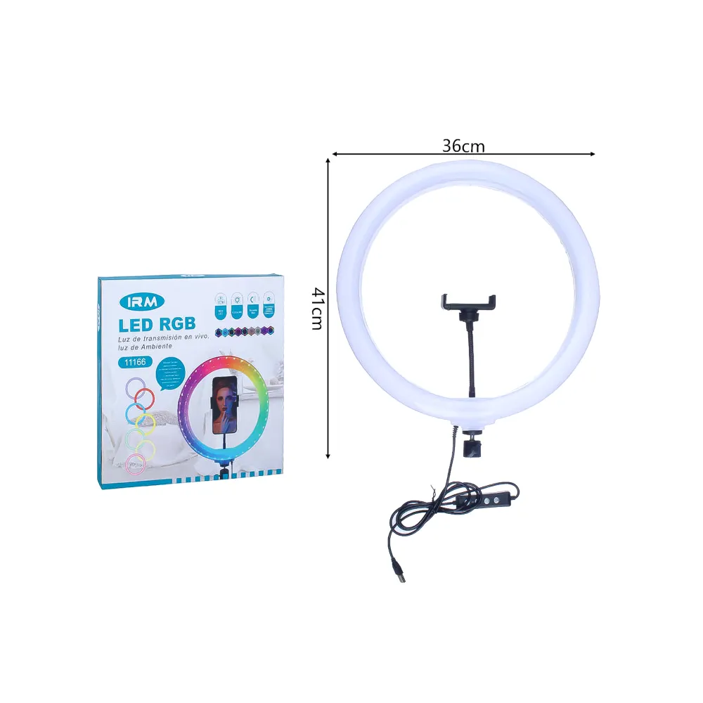 Aro de Luz Led Con Soporte RGB 14"