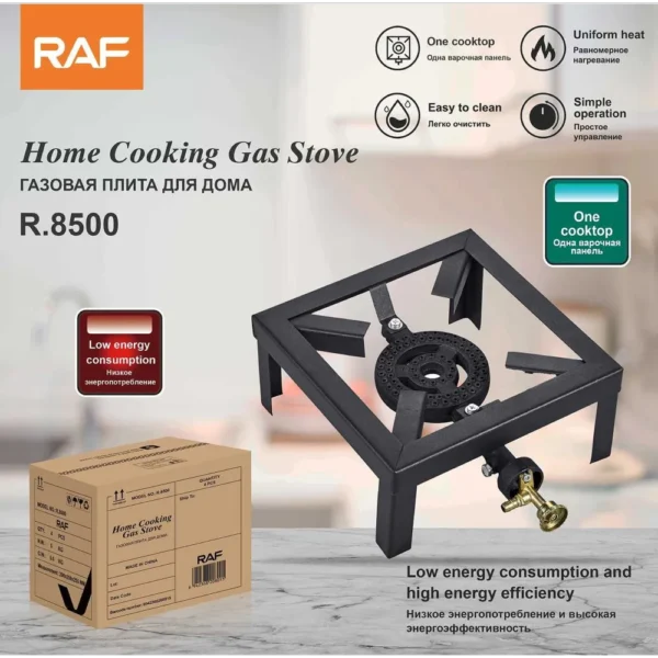 Cocina a Gas Portátil 3 Fogones R.8502 RAF