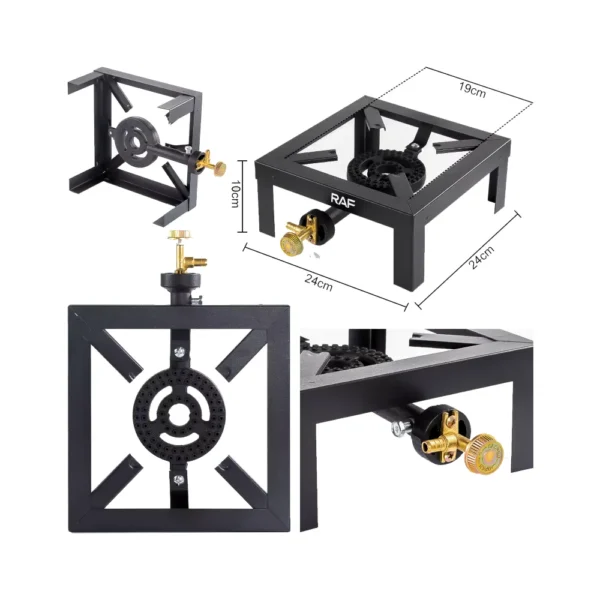 Cocina a Gas Portátil 3 Fogones R.8500 RAF