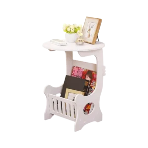 Mesa Auxiliar Organizador Con Cesta 45cm
