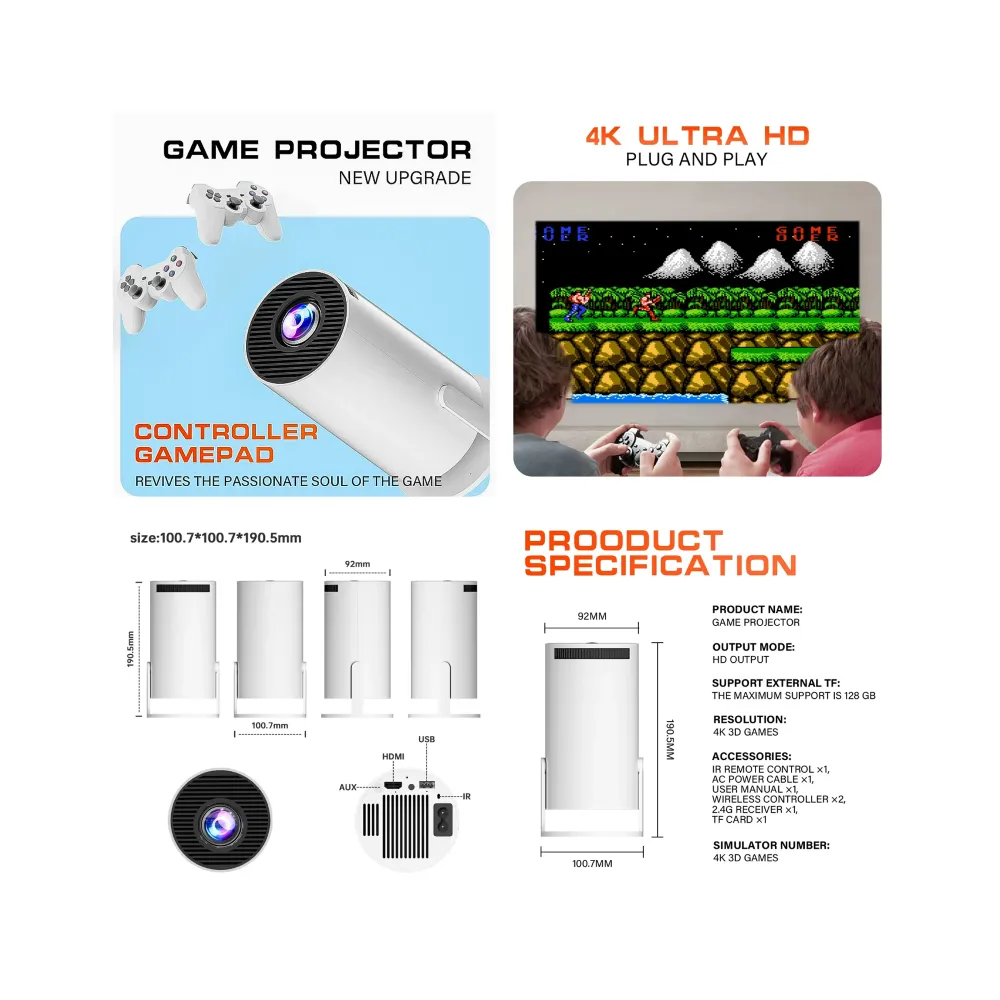 Proyector Mini Game HD HY-300