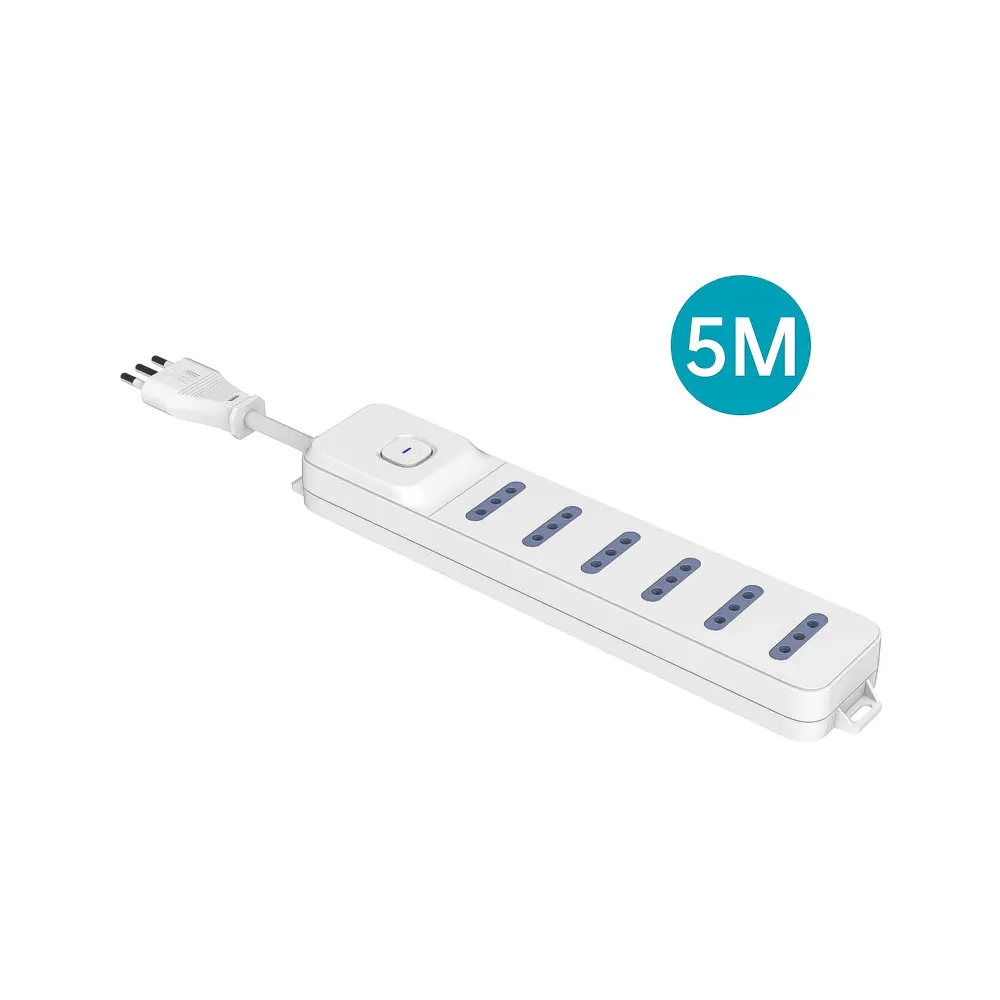 Alargador Eléctrico 6 Tomas 5M ITLP1106
