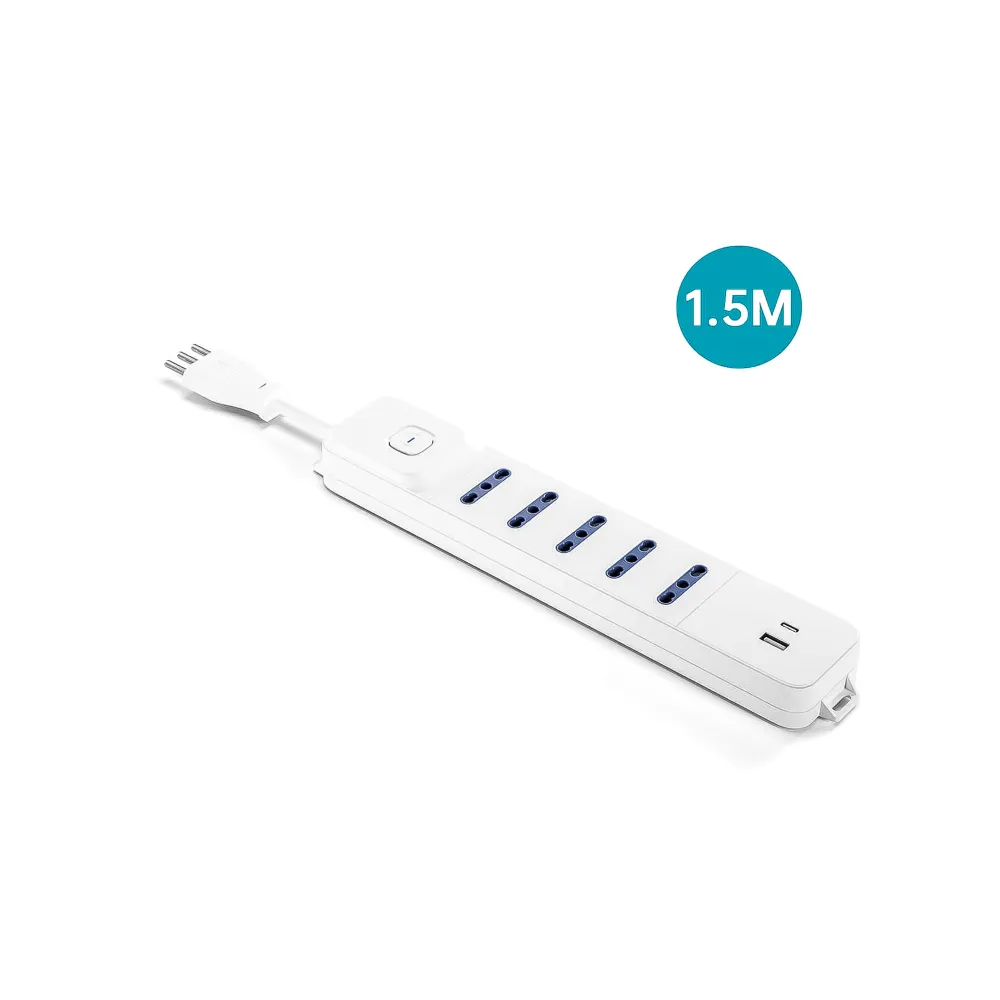 Alargador Eléctrico 5 Hembras USB-C 1.5M ITLP111S07
