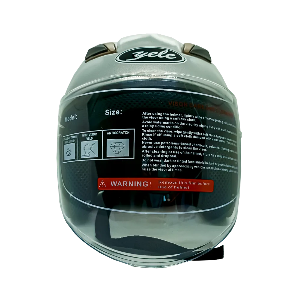 Casco Moto Visor Retráctil UV C-208 Yele
