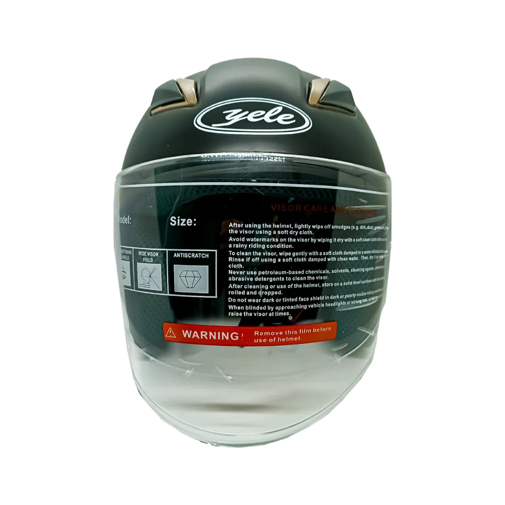 Casco Moto Visor Retráctil UV C-208 Yele