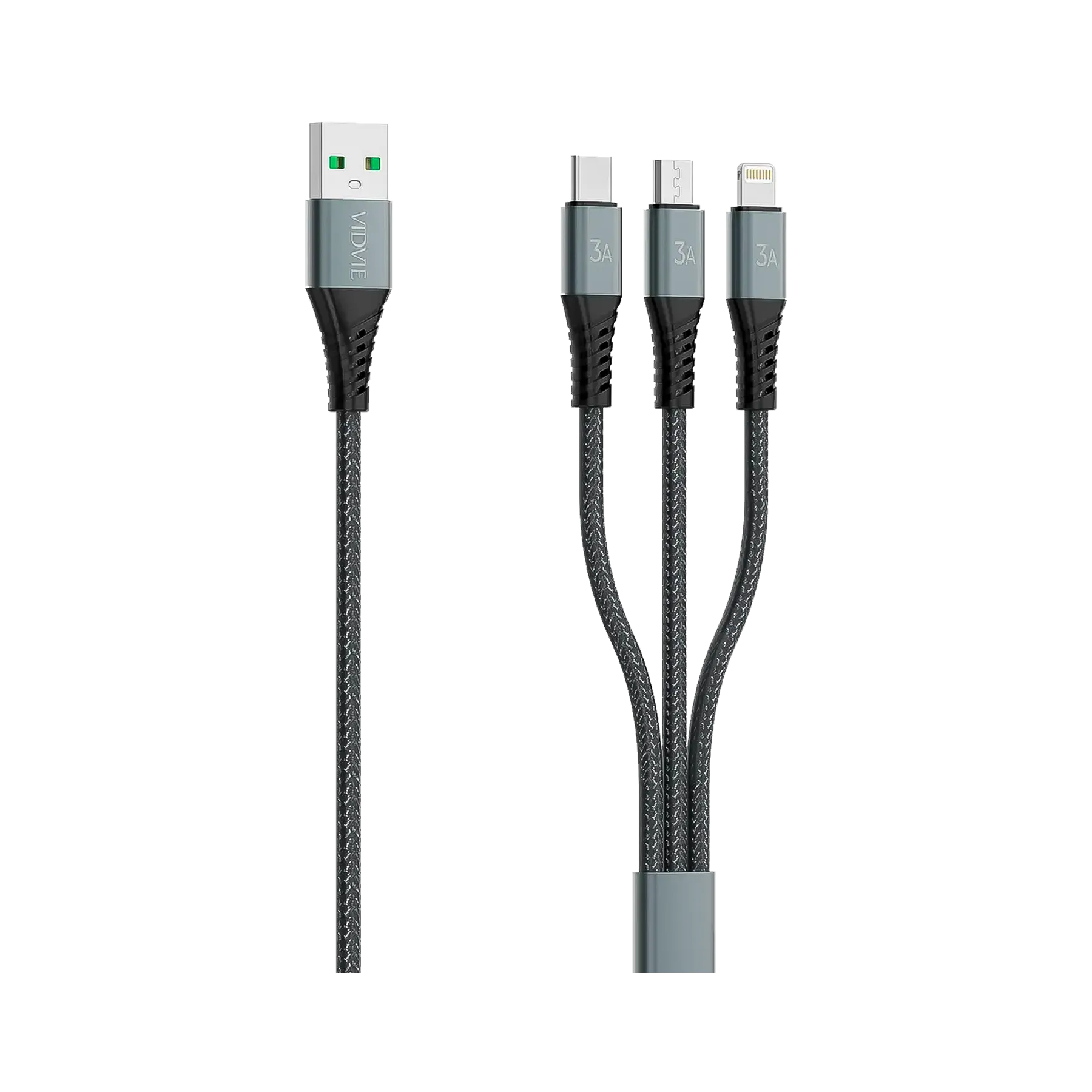 Cable de Datos Triple USB 1.2M CB4022 Vidvie