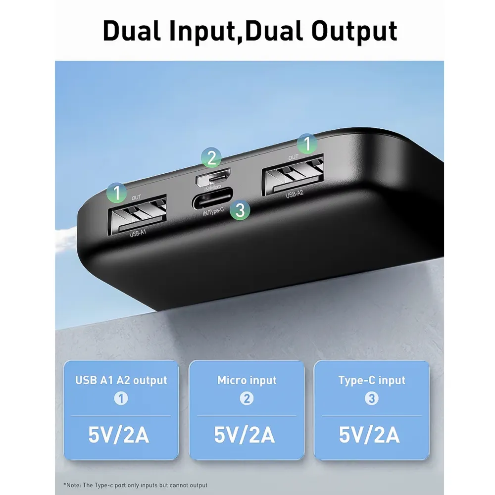 Cargador Portátil Power Bank 20000mah 10w IR40