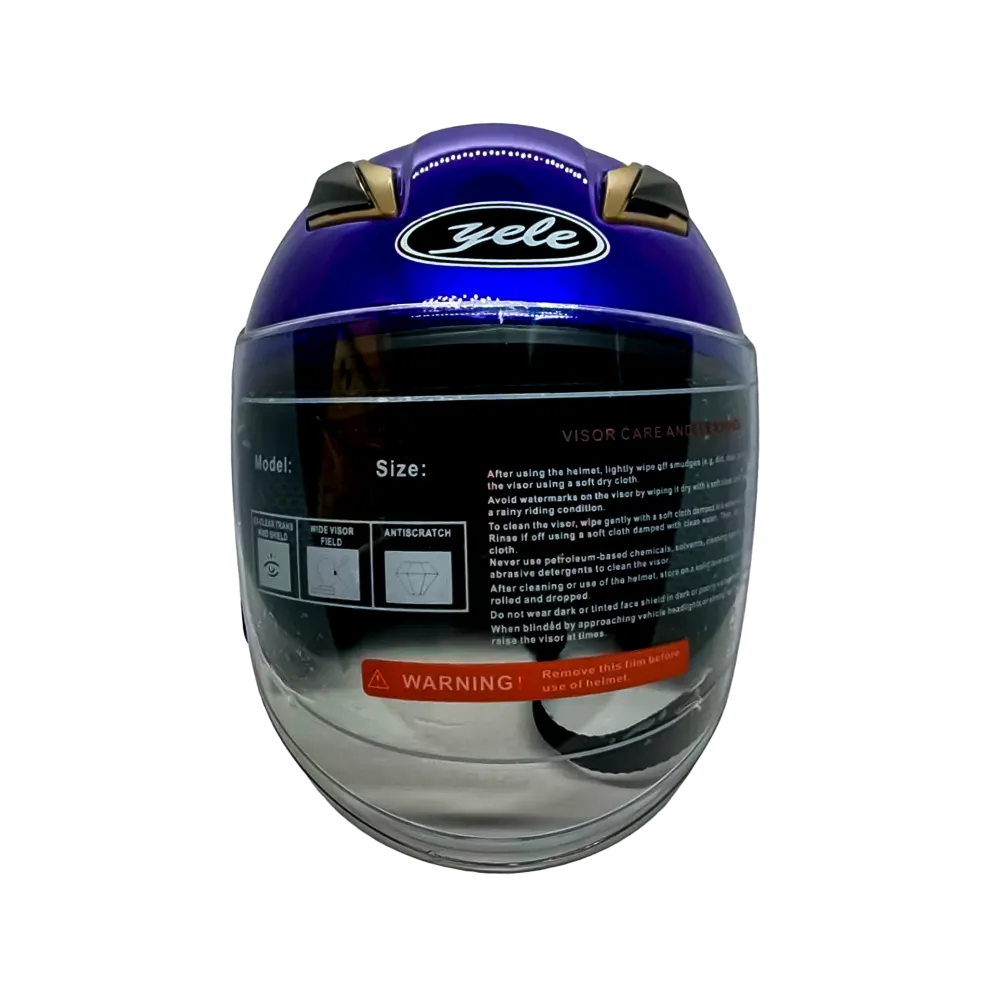Casco Moto Visor Retráctil UV C-208 Yele