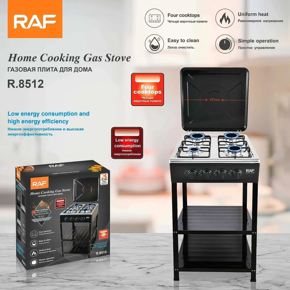 Cocina de 4 Quemadores Estante R.8512 RAF