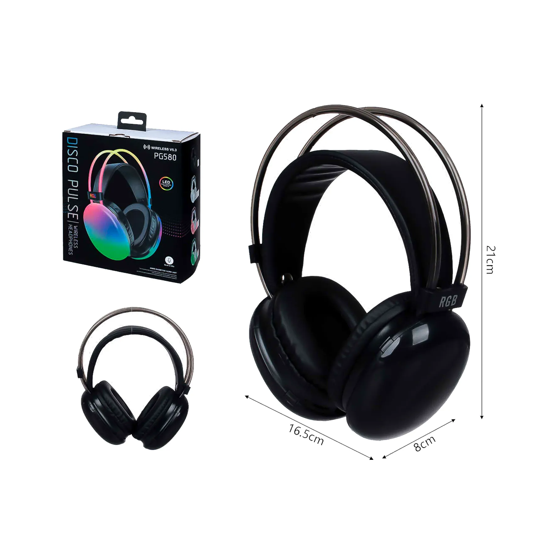 Audífonos Disco Pulse RGB PG580