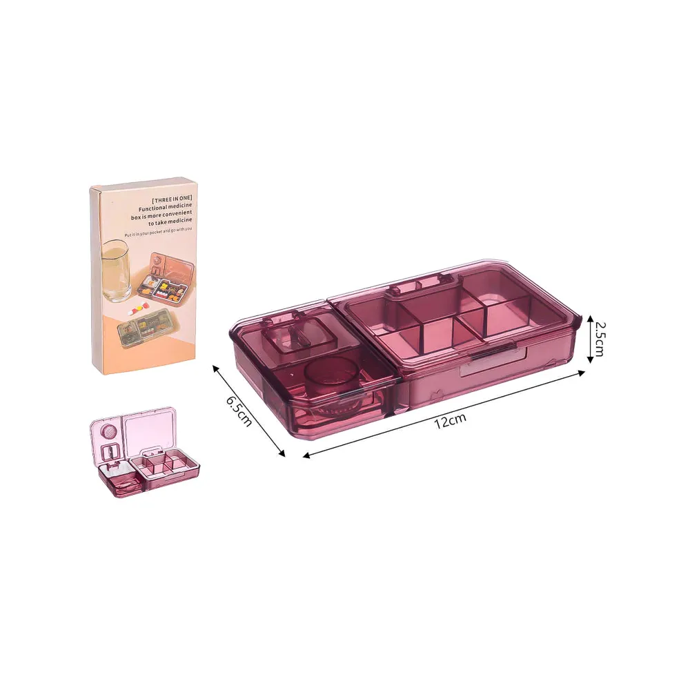 Pastillero Organizador Portátil 3 en 1