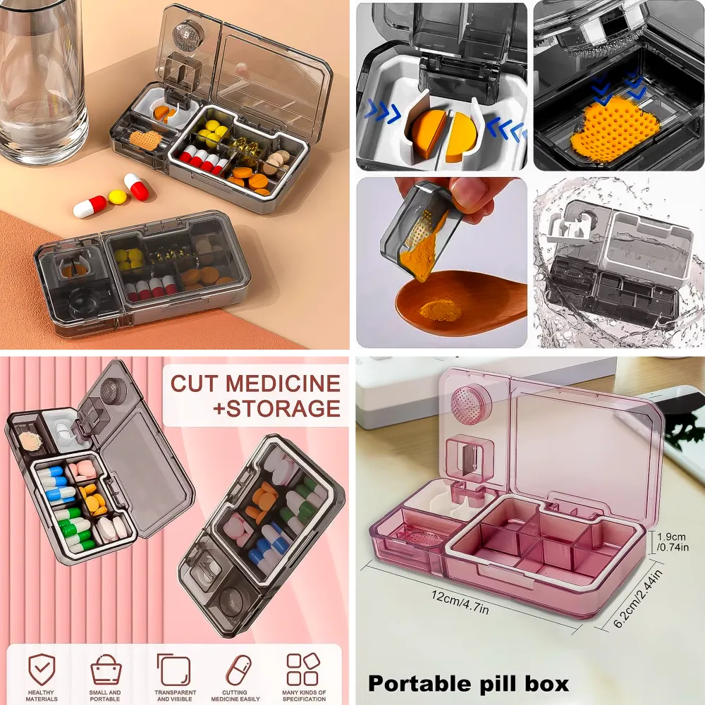 Pastillero Organizador Portátil 3 en 1