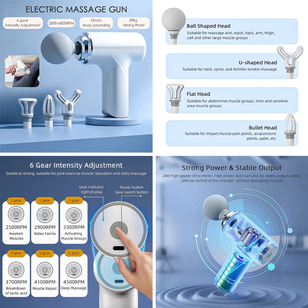 Pistola de Masajes Portátil HS-888