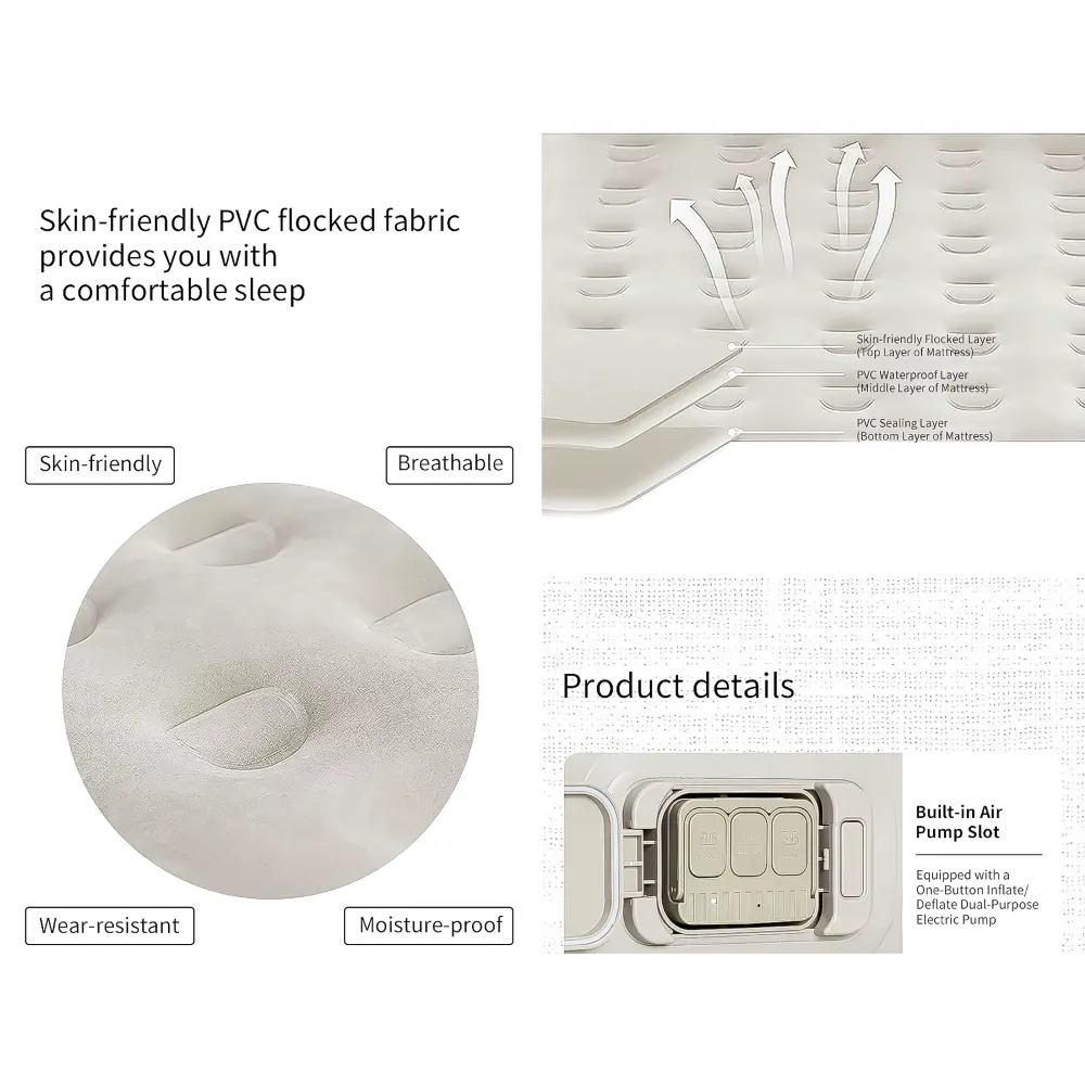 Colchón Inflable con Bomba de Aire 2 Personas