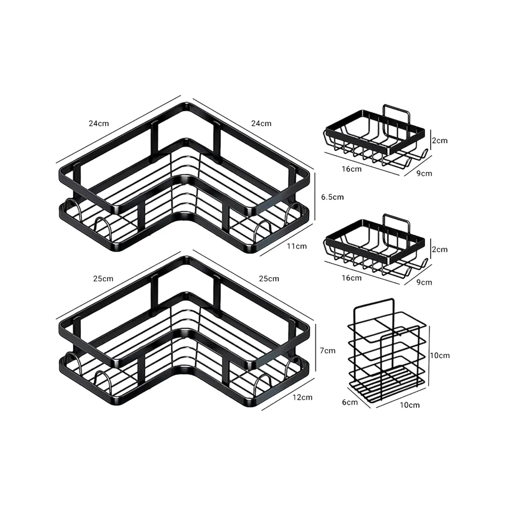 Organizador de Pared para Baño Cocina 5pcs