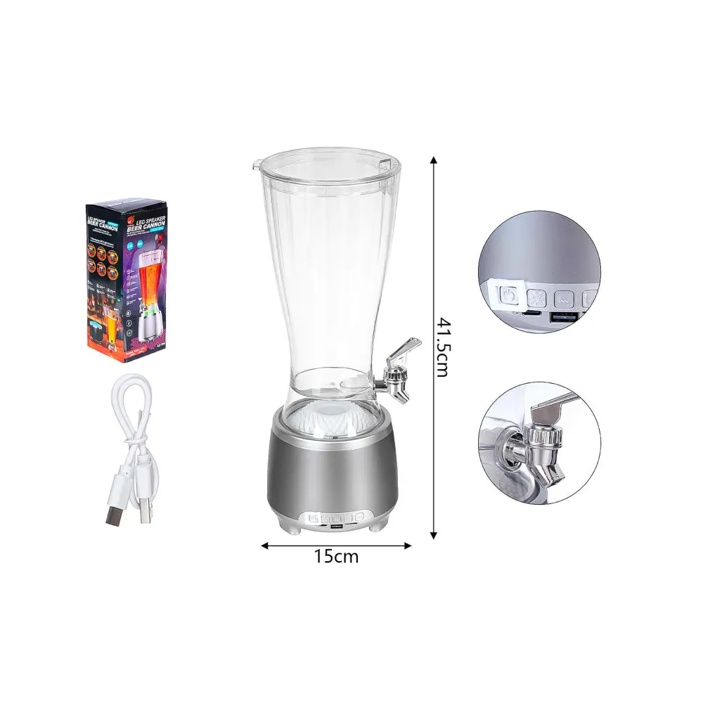 Parlante Bluetooth Led Bucket Beer 2.5L AZ-598