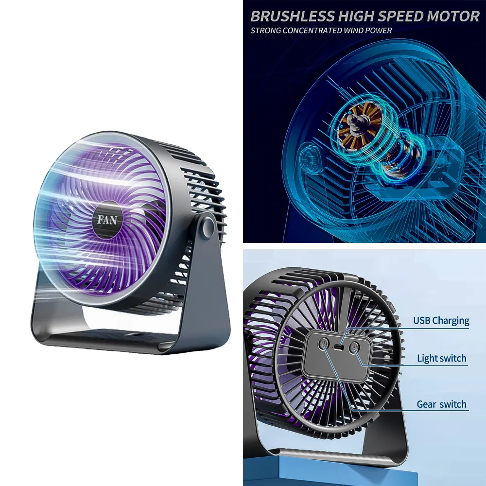 Ventilador RGB Led USB 3 Aspas