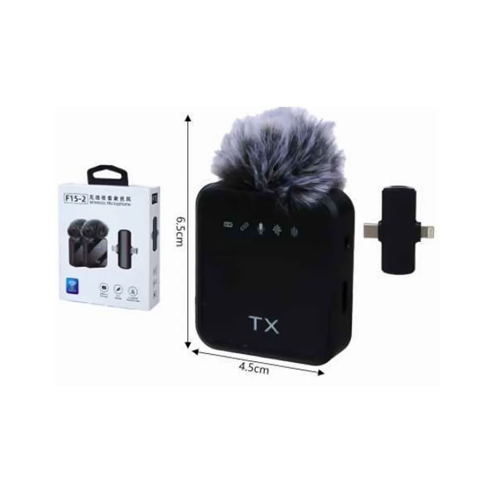 Micrófono Lavalier Dual Inalámbrico F15-2
