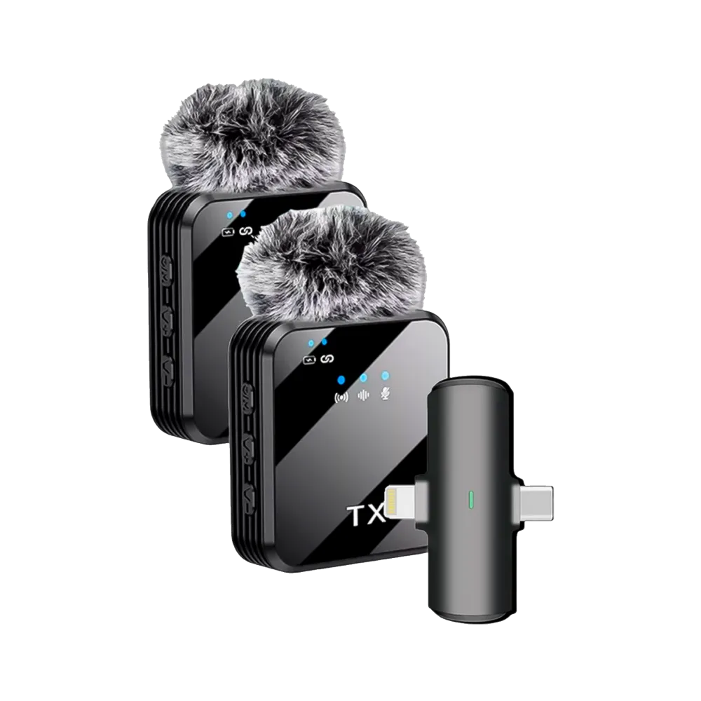 Micrófono Lavalier Dual Inalámbrico F15-2