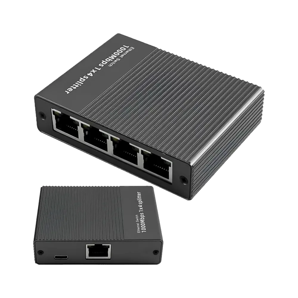 Splitter Divisor de Red RJ45 1X4 1000mbps