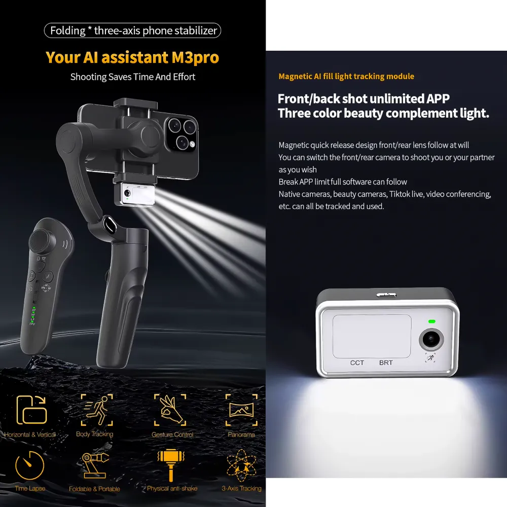 Estabilizador Gimbal 3 Ejes AI Facial B2