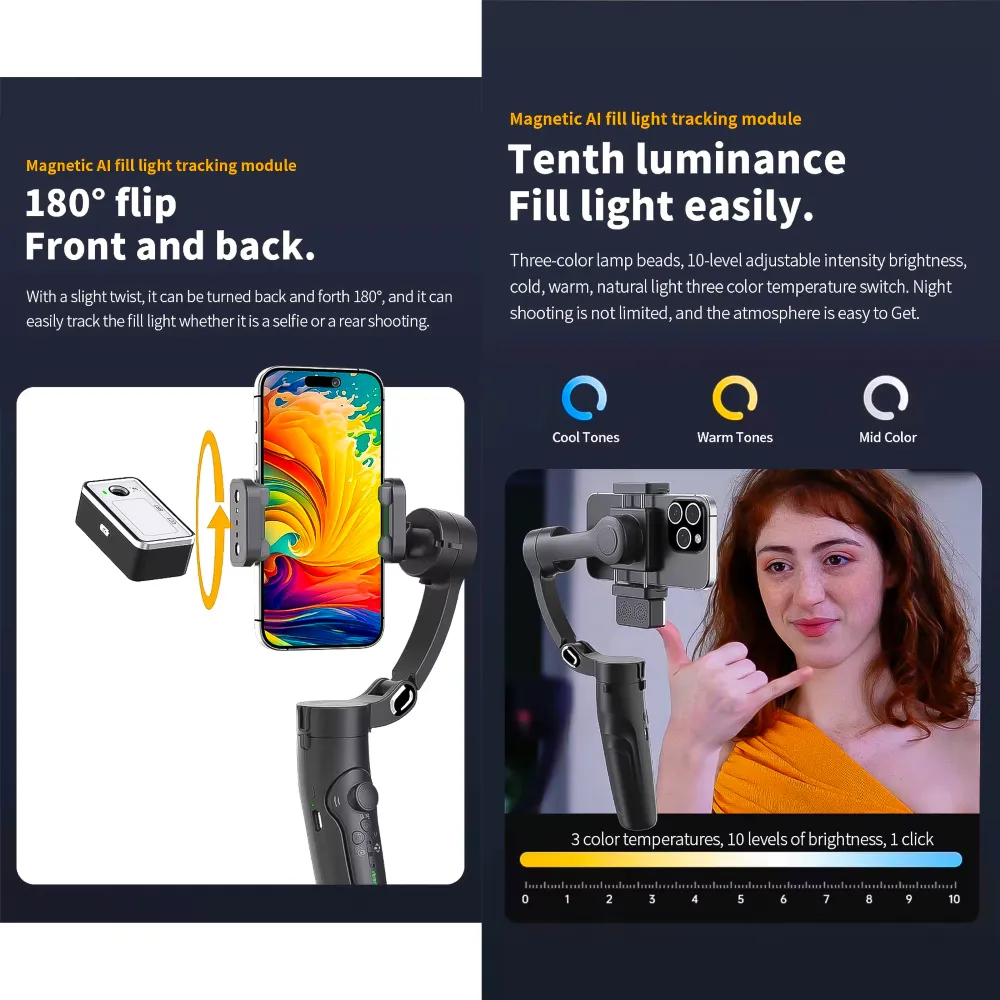 Estabilizador Gimbal 3 Ejes AI Facial B2