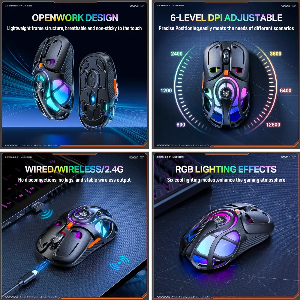 Mouse Gamer Inalámbrico 2.4ghz DM02 Onikuma