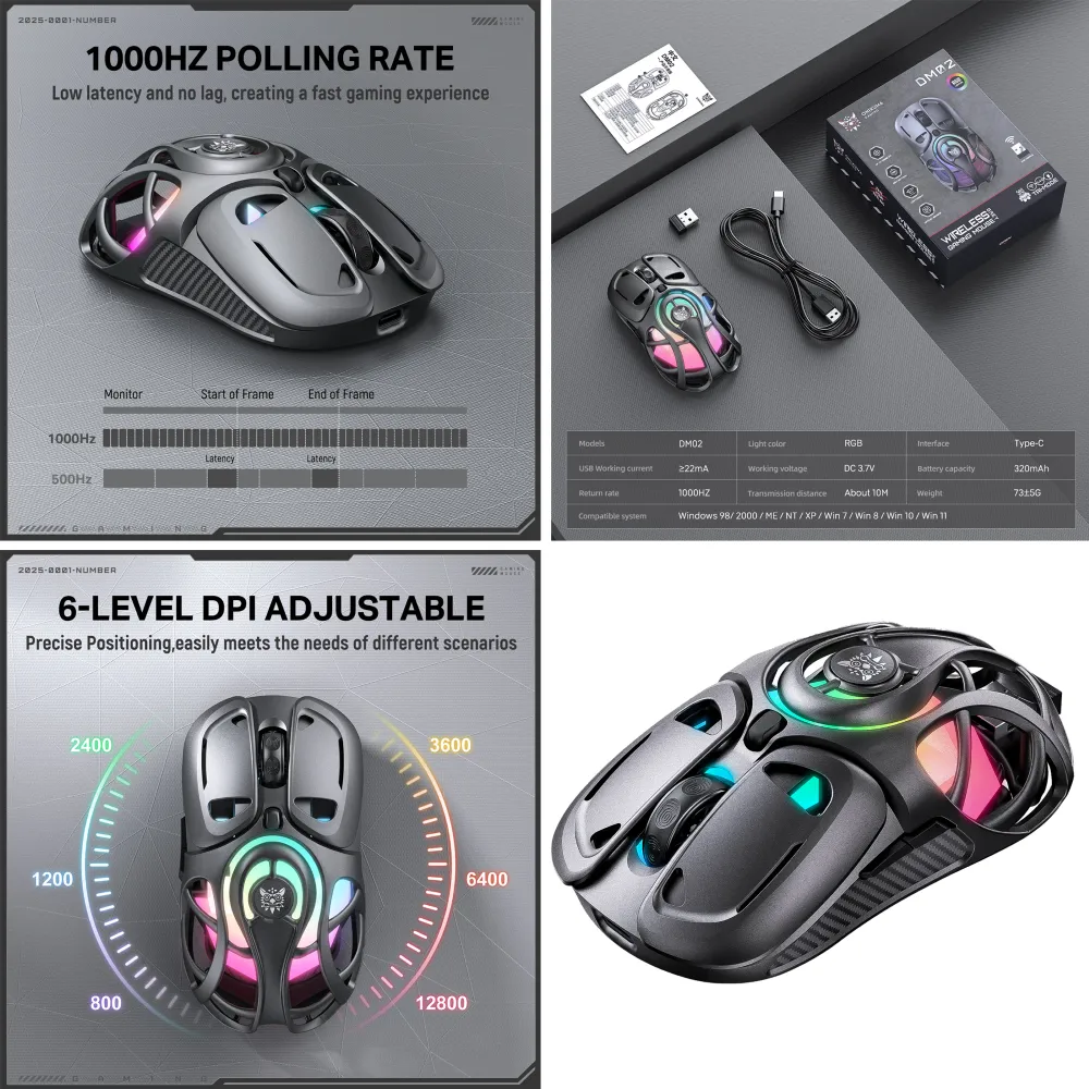 Mouse Gamer Inalámbrico 2.4ghz DM02 Onikuma