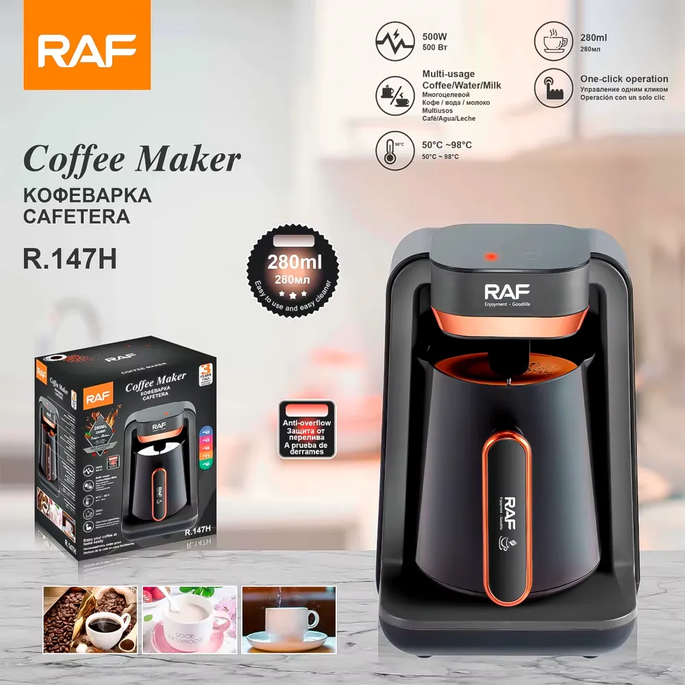 Cafetera Eléctrica Turca 280ml R.147 RAF