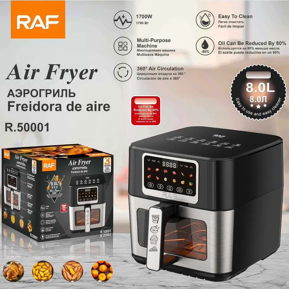 Freidora de Aire 8 Litros 1700w R.50001 RAF