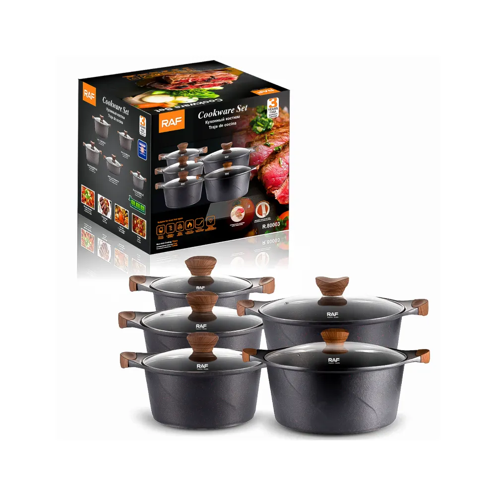 Juego de Ollas Aluminio 5 Piezas R.80003 RAF