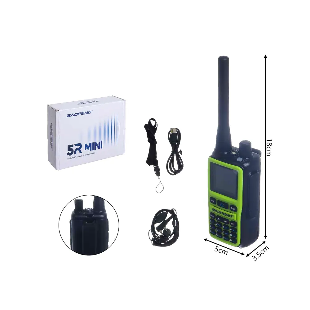 Walkie Talkie Mini TFT Multibanda Uv-5r Baofeng