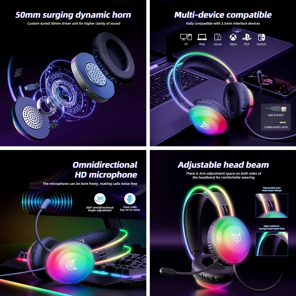 Auriculares Gamer Wired RGB X29 Onikuma